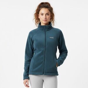 COLUMBIA Benton Springs Jacket L Teal MTR Polar Fleece Full Zip Coat Gorpcore